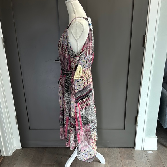 One World Stylish Pink Patterned Dress Size XL - Picture 6 of 10